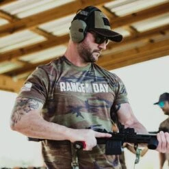 Men's Range Day T-Shirt - Woodland Camo -Fashion Trend Clothing Store BlankPoster2000x2000 011 GS5018 WoodlandCamoRangeDay min