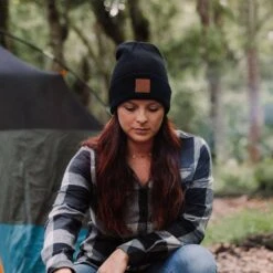 Accessories Leather Patch Cuffed Beanie - Black -Fashion Trend Clothing Store BlankPoster 2000X2000 GS3610 GSLeatherPatchCuffedBeanie Black