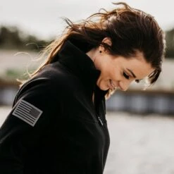 Women's Tech 1/4 Zip Fleece - Black -Fashion Trend Clothing Store BlankPoster 2000X2000 1.4ZipFleece 4