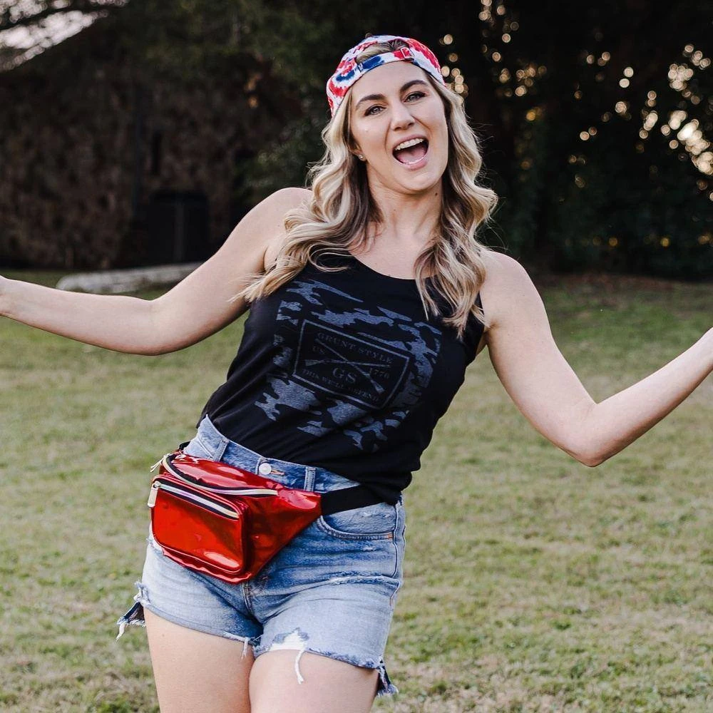 Women'sGrunt Style Logo Flowy Tank - Black Camo 7 Women'sGrunt Style Logo Flowy Tank - Black Camo - Image 5