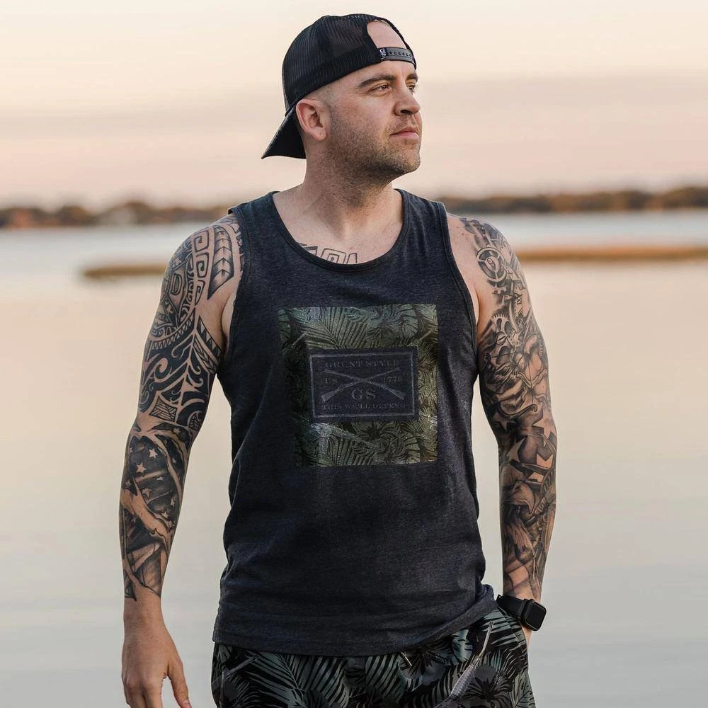 Men's Death Flower Logo Tank - Black 5 Men's Death Flower Logo Tank - Black - Image 3