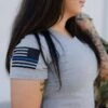 Women's Blue Line Flag T-Shirt - Dark Heather Gray 2 Women's Blue Line Flag T-Shirt - Dark Heather Gray -Fashion Trend Clothing Store BlankPoster 2000X2000 6BlueLineFlag min