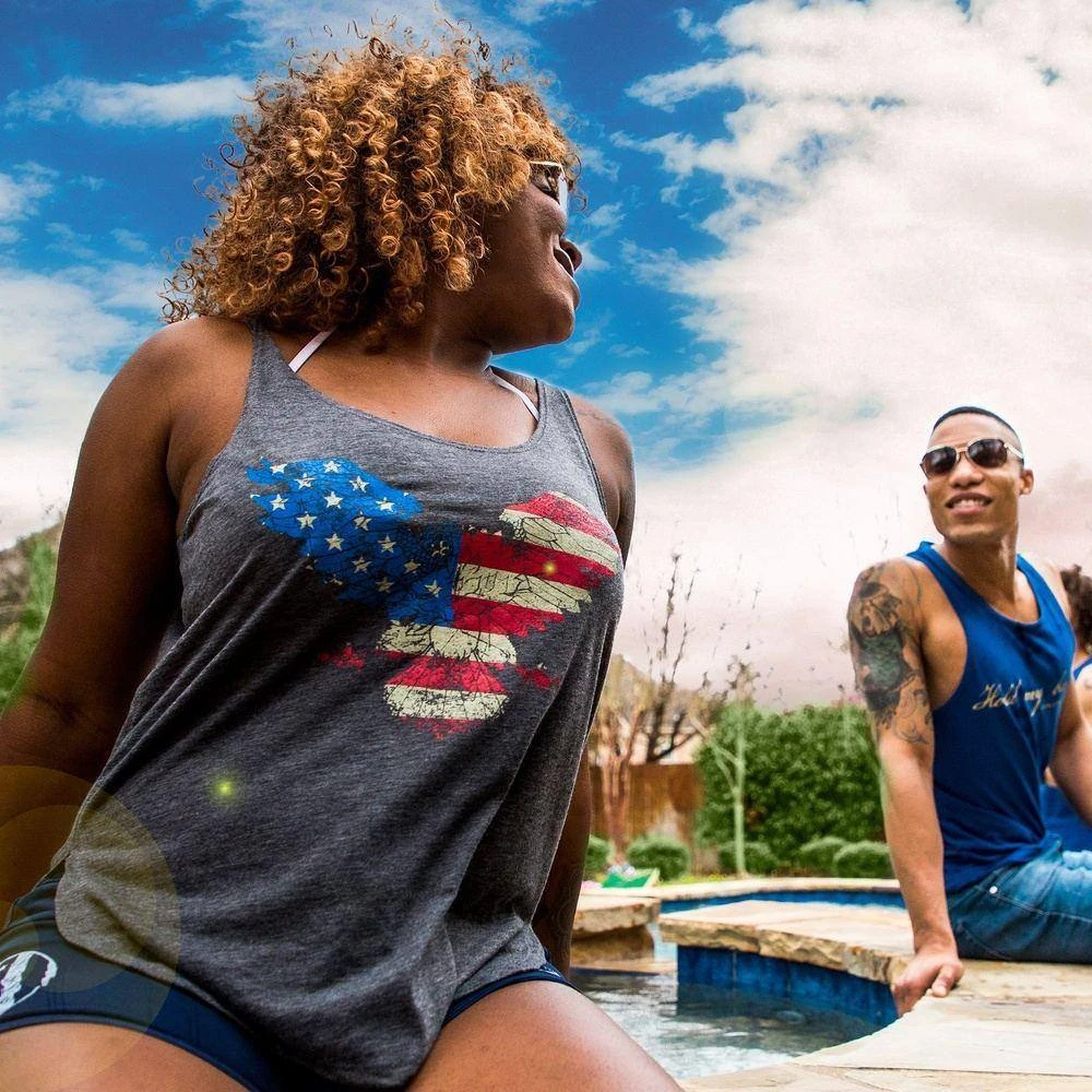 Women's Freagle Flowy Tank - Charcoal 5 Women's Freagle Flowy Tank - Charcoal - Image 3