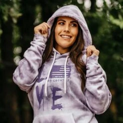 Women's Love Of Country Hoodie - Purple Haze Wash -Fashion Trend Clothing Store BlankPoster 2000X2000 A2 LOfCountryTD