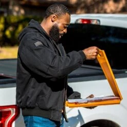 Men's Hooded Field Jacket - Black -Fashion Trend Clothing Store BlankPoster 2000X2000 A Cheyenne 3 DriDuck