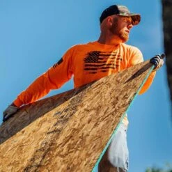 Vintage American Long Sleeve - Safety Orange -Fashion Trend Clothing Store BlankPoster 2000X2000 A HiVis d2fd5923 cb22 42e3 9aba 18c7b23d6658