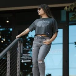 Women's Vintage American Flag Cropped T-Shirt - Heavy Metal -Fashion Trend Clothing Store BlankPoster 2000X2000 A copyVintAFlagH