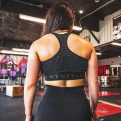 Women's Racerback Sports Bra - Black -Fashion Trend Clothing Store BlankPoster 2000X2000 BraBack