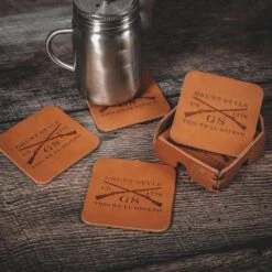Accessories Grunt Style Leather Coasters - 4-Pack 9 Accessories Grunt Style Leather Coasters - 4-Pack -Fashion Trend Clothing Store BlankPoster 2000X2000 Coasters