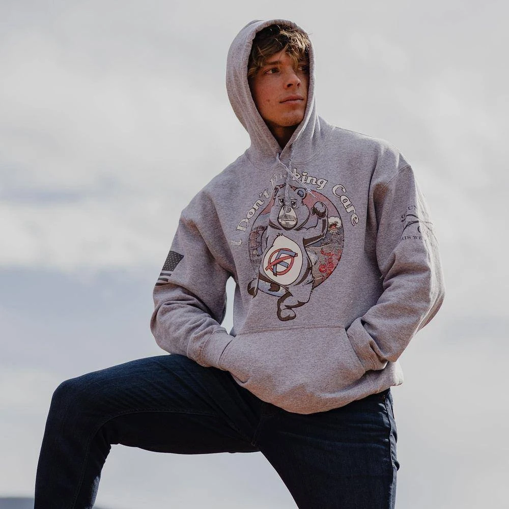 I Don't F*cking Care Hoodie - Athletic Heather 7 I Don't F*cking Care Hoodie - Athletic Heather - Image 5