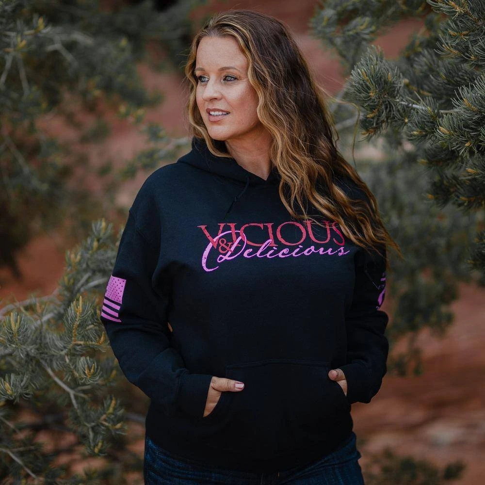 Women's Vicious & Delicious Hoodie - Black 7 Women's Vicious & Delicious Hoodie - Black - Image 5
