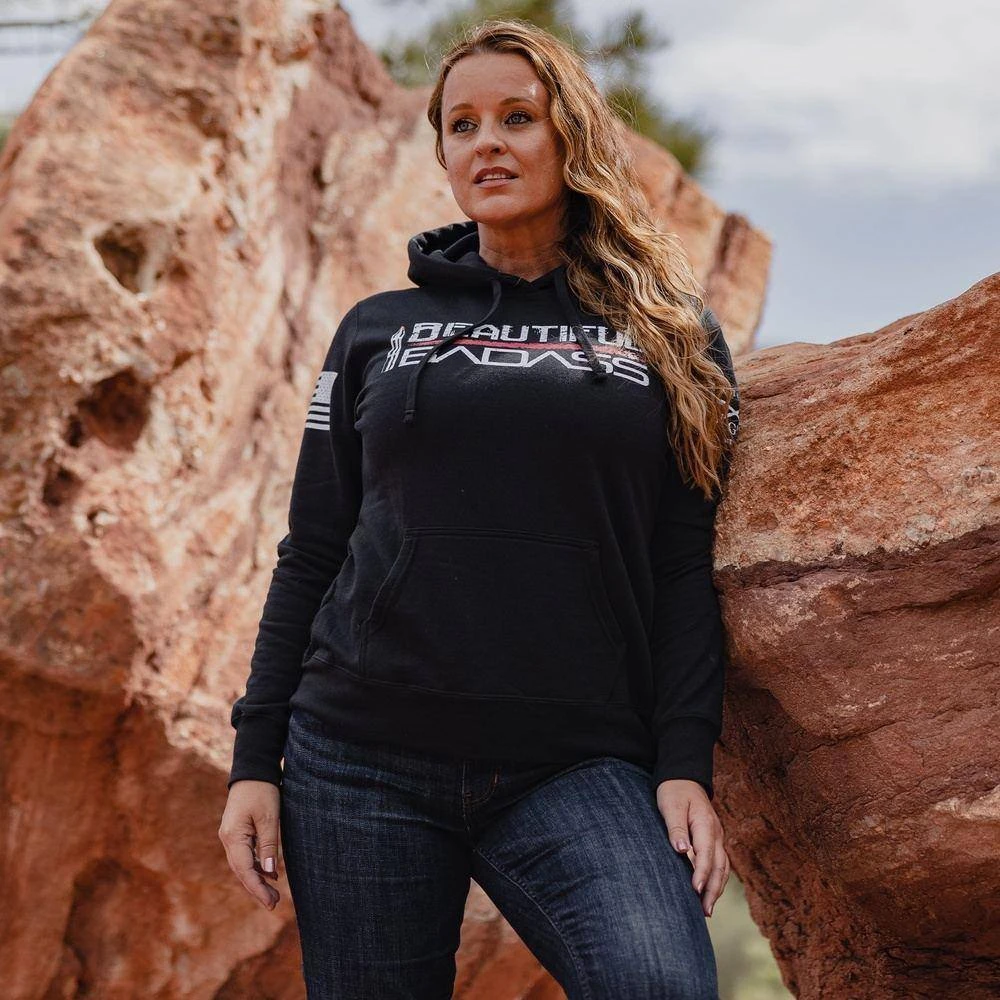 Women's Beautiful Badass Hoodie - Black 6 Women's Beautiful Badass Hoodie - Black - Image 4