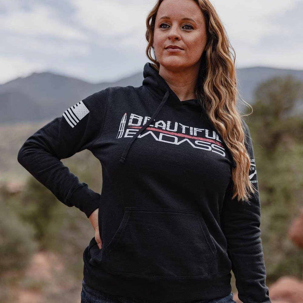 Women's Beautiful Badass Hoodie - Black 5 Women's Beautiful Badass Hoodie - Black - Image 3