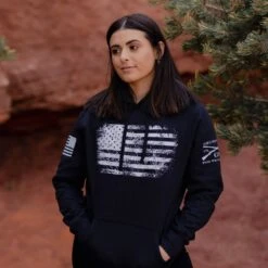 Women's Vintage American Hoodie - Black -Fashion Trend Clothing Store BlankPoster 2000X2000 GS4387 Women sVintageAmericanHoodie Black 2