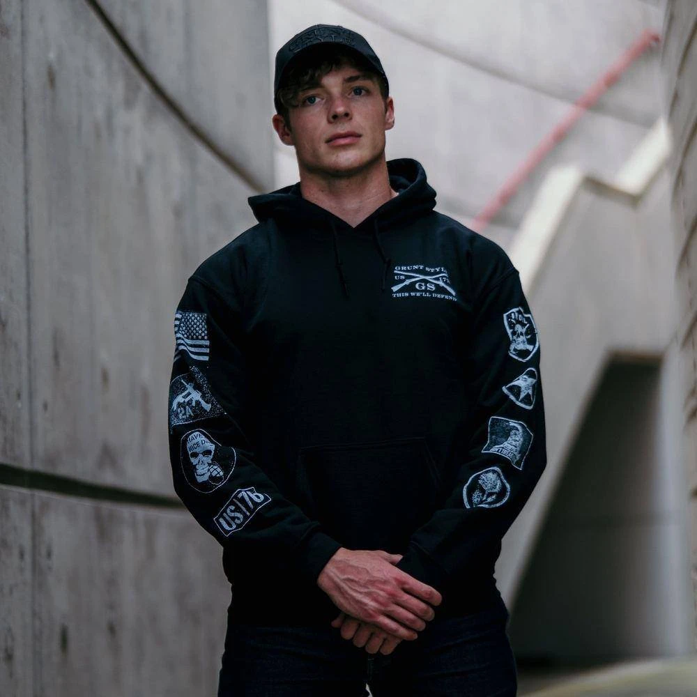 Grunt Style Patch Pullover Hoodie - Black 4 Grunt Style Patch Pullover Hoodie - Black - Image 2