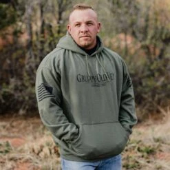 Grumpy Old Vet Hoodie - Military Green -Fashion Trend Clothing Store BlankPoster 2000X2000 GS4803 GrumpyOldVetHoodie