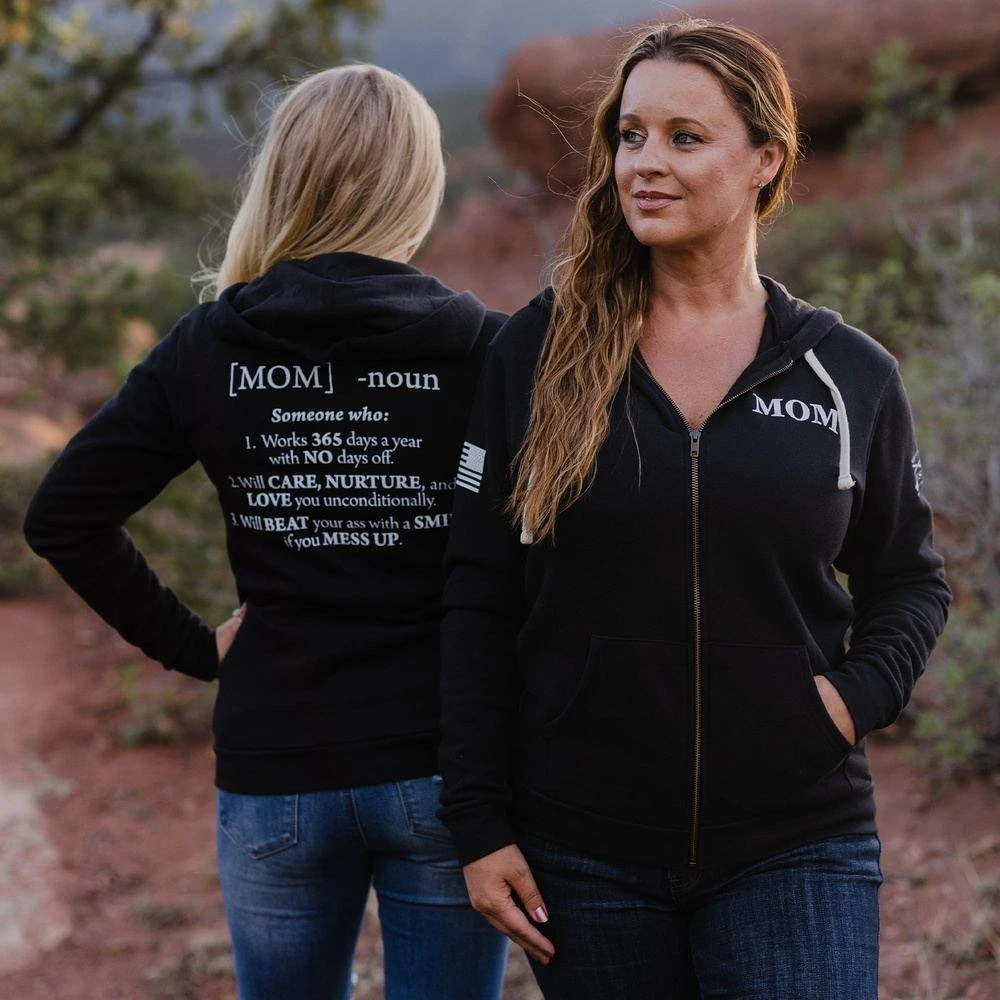 Women's Mom Defined Full-Zip Hoodie - Black 3 Women's Mom Defined Full-Zip Hoodie - Black