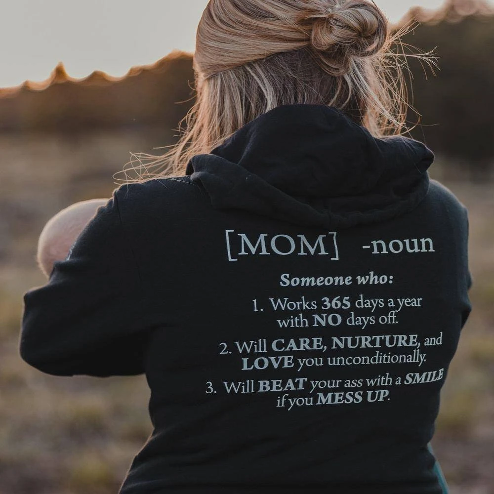 Women's Mom Defined Full-Zip Hoodie - Black 6 Women's Mom Defined Full-Zip Hoodie - Black - Image 4