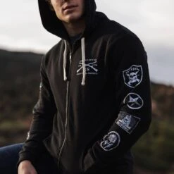 Grunt Style Patch Full-Zip Hoodie - Black -Fashion Trend Clothing Store BlankPoster 2000X2000 GS5081 GruntStylePatchFullZip Hoodie Black 4