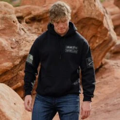 Name Tape Hoodie - Black -Fashion Trend Clothing Store BlankPoster 2000X2000 GS5178 GruntStyleNameTapeHoodie Black 3