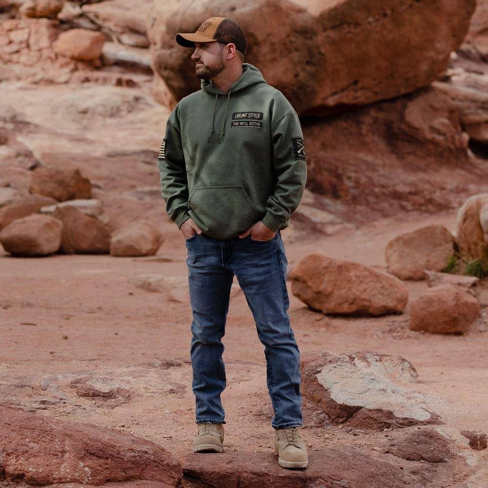 Name Tape Hoodie - Military Green 4 Name Tape Hoodie - Military Green - Image 2