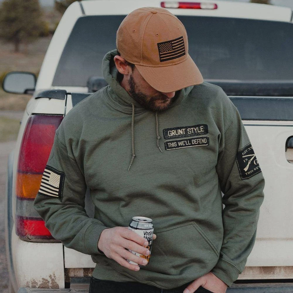 Name Tape Hoodie - Military Green 7 Name Tape Hoodie - Military Green - Image 5