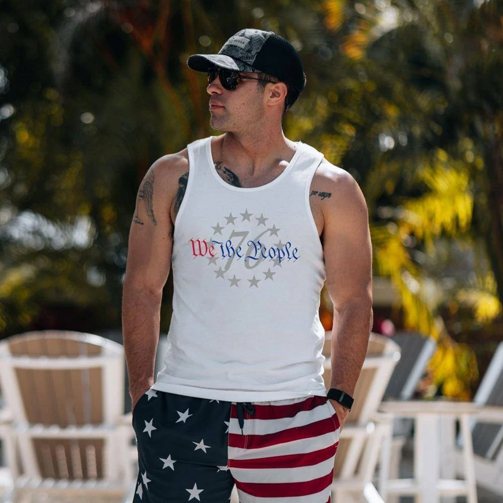 Men's 76 We The People Tank - White 5 Men's 76 We The People Tank - White - Image 3