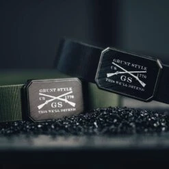 Accessories Grunt Style X Groove Life™ Belt - Gun Metal On Olive -Fashion Trend Clothing Store BlankPoster 2000X2000 GSBeltsV2 d1dcc2b6 b7b7 45c4 b6ae 85d57c4df8b6