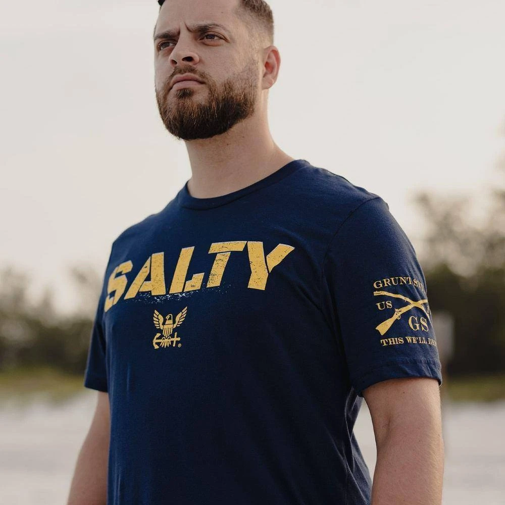 USN - Salty 2.0 T-Shirt - Navy 4 USN - Salty 2.0 T-Shirt - Navy - Image 2