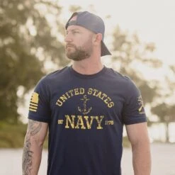 USN - Est. 1775 2.0 T-Shirt - Navy -Fashion Trend Clothing Store BlankPoster 2000X2000 GSNV0067 USN Est.1775 Navy2.0 2 min