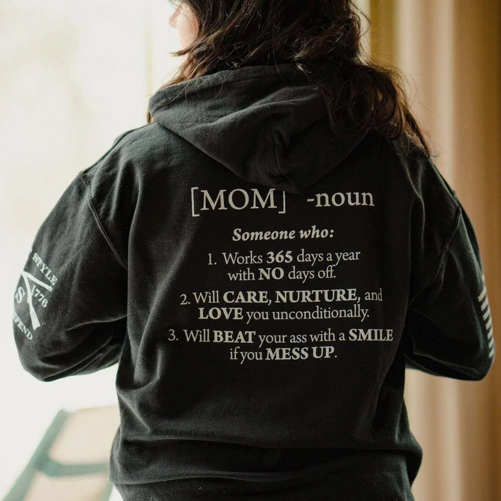 Women's Mom Defined Hoodie - Black 8 Women's Mom Defined Hoodie - Black - Image 6