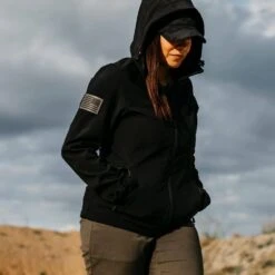 Women's Soft Shell Hoodie - Black -Fashion Trend Clothing Store BlankPoster 2000X2000 SoftshellJackets 3