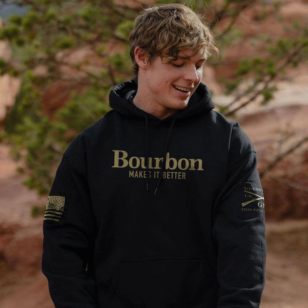 Bourbon Makes It Better Hoodie - Black 4 Bourbon Makes It Better Hoodie - Black - Image 2