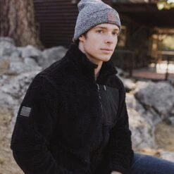 Men's Standard Issue Sherpa Fleece - Black -Fashion Trend Clothing Store BlankPoster 2000x2000 12 GS5683StandardIssueSherpaFleece Black