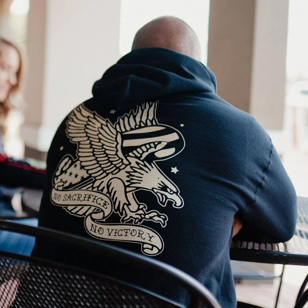 No Sacrifice No Victory Hoodie - Black 6 No Sacrifice No Victory Hoodie - Black - Image 4