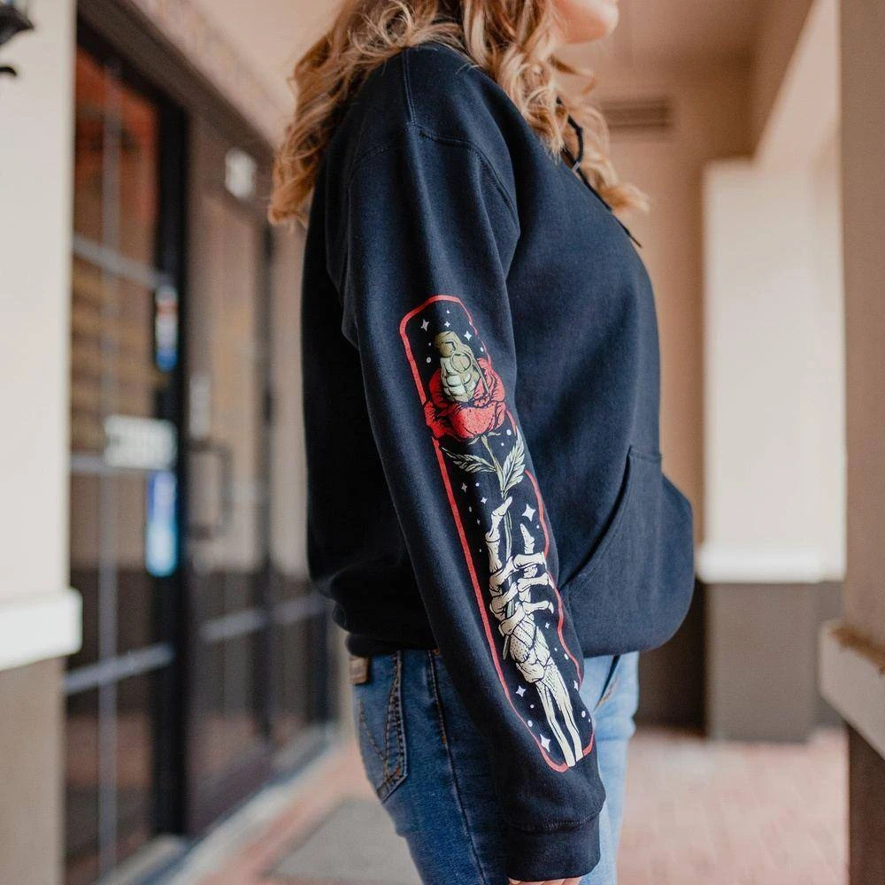 Death Rose Hoodie - Black 5 Death Rose Hoodie - Black - Image 3