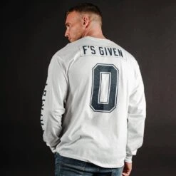 Zero F's Given Long Sleeve - White -Fashion Trend Clothing Store BlankPoster 2000x2000 1 GS5800ZeroFsGivenLS White