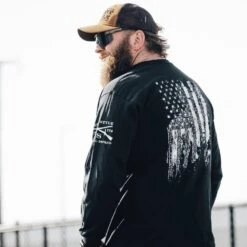 1776 Flag Long Sleeve - Black -Fashion Trend Clothing Store BlankPoster 2000x2000 2 GS58331776FlagLS Black