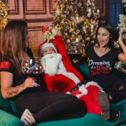 Women's Wine Christmas V-Neck - Black 11 Women's Wine Christmas V-Neck - Black -Fashion Trend Clothing Store BlankPoster 2000x2000 2 GS5849WineChristmasV Neck