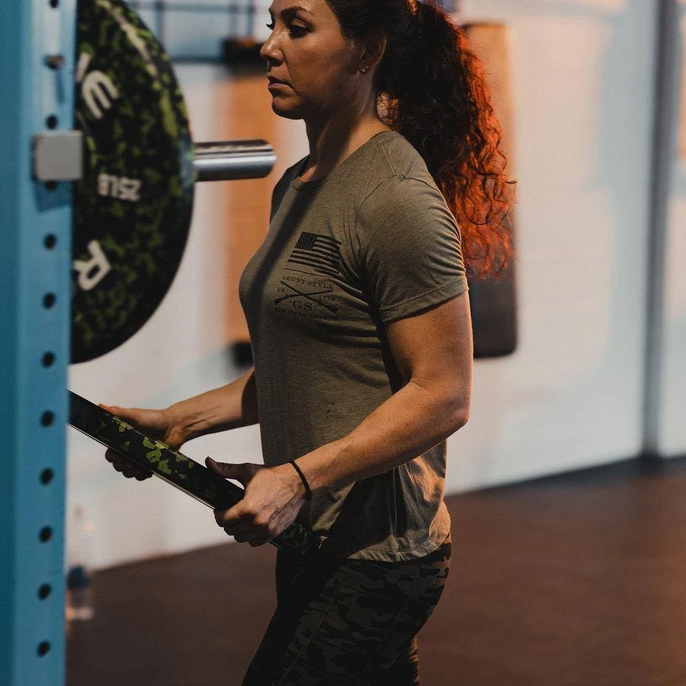 Women's Strength Through Suffering Relaxed Fit T-Shirt - Olive Triblend 4 Women's Strength Through Suffering Relaxed Fit T-Shirt - Olive Triblend - Image 2