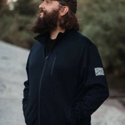 Men's Waffle Top Full-Zip Jacket - Navy -Fashion Trend Clothing Store BlankPoster 2000x2000 3 GS5671WaffleTopFull ZipJacket Navy