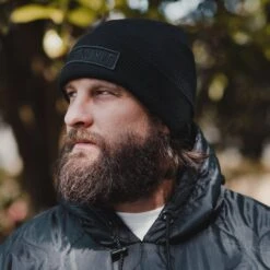 Accessories Name Tape Black Cuffed Beanie -Fashion Trend Clothing Store BlankPoster 2000x2000 5 GS5555CuffedNameTapeBeanie Black 1