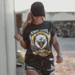 Women's Easy Rider Vintage Fit T-Shirt - Washed Black 9 Women's Easy Rider Vintage Fit T-Shirt - Washed Black -Fashion Trend Clothing Store BlankPoster 2000x2000 5 GS6146EasyRiderVintageFit WashedBlack