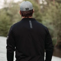 Men's Waffle Top Full-Zip Jacket - Black -Fashion Trend Clothing Store BlankPoster 2000x2000 8 GS5669WaffleTopFull ZipJacket Black