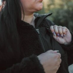 Women's Standard Issue Sherpa Fleece - Black -Fashion Trend Clothing Store BlankPoster 2000x2000 8 GS5688Women sSherpaFleeceHoodedJacket Black