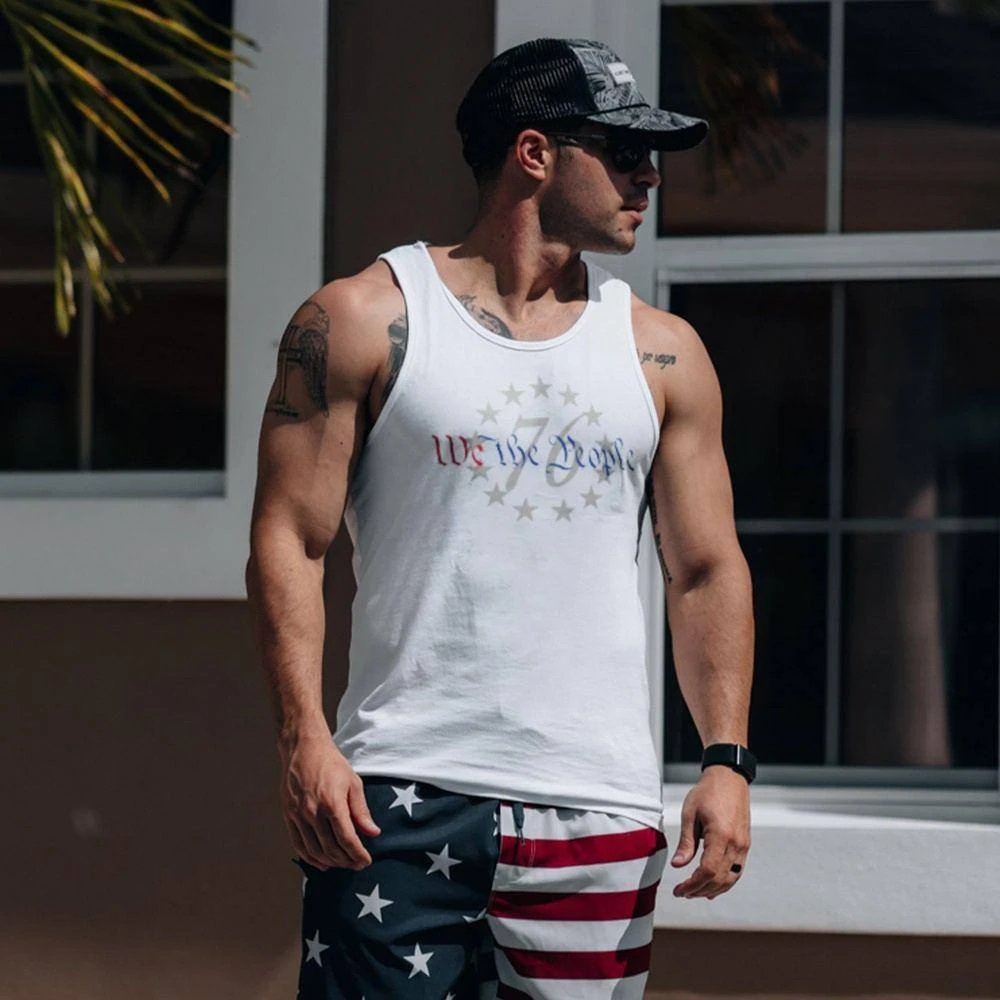 Men's 76 We The People Tank - White 4 Men's 76 We The People Tank - White - Image 2