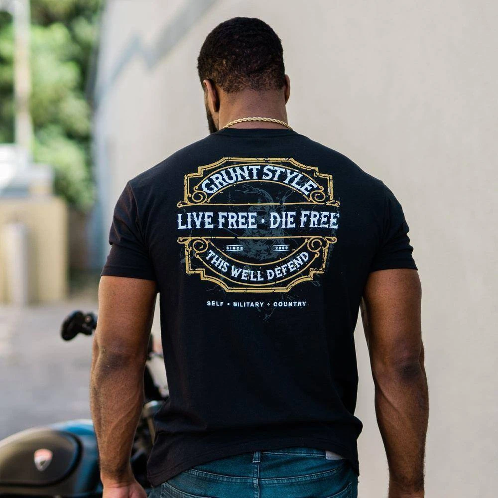 Live Free, Die Free T-Shirt - Black 4 Live Free, Die Free T-Shirt - Black - Image 2