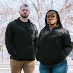 Garrison Hooded Windbreaker - Black