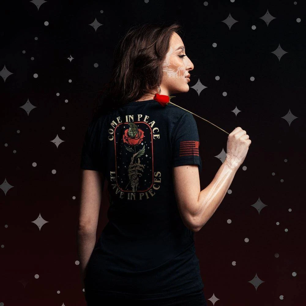 Women's Death Rose T-Shirt - Black 5 Women's Death Rose T-Shirt - Black - Image 3