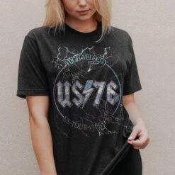 Women's US76 Boyfriend Fit T-Shirt - Vintage Black -Fashion Trend Clothing Store BlankPoster 2000x2000 GS5506 Women sUS76BoyfriendFitTee 2